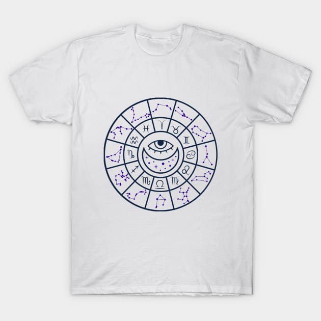 The 12 Houses T-Shirt by World upside down